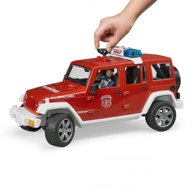 Roter Feuerwehr Jeep WRANGLER mit Figur und Zubehör