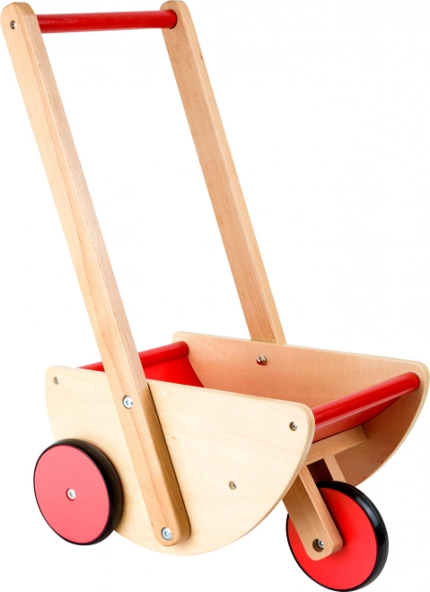 Spielzeugwagen aus Holz mit drei Rädern