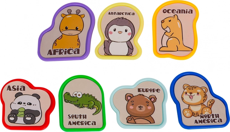 Kontinente mit Tieren entdecken