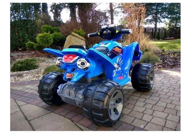 Elektrisches Kinder-Quad mit großen Rädern in Blau