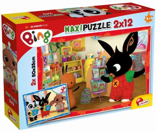 Puzzle 2x12 Teile mit Bing und Freunden