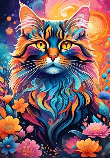 Puzzle Bunte Katze 1000 Teile