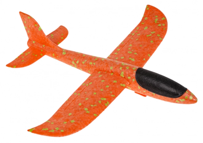 Styropor-Flugzeug mit Wurfhandstarter in Orange