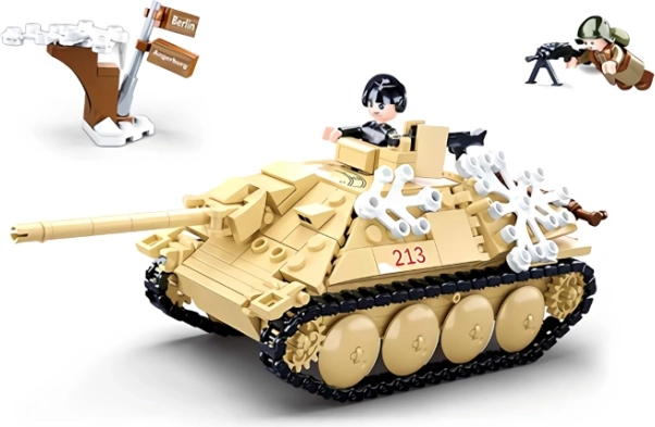 Realistischer Jagdpanzer mit Wintertarnung