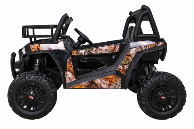 Buggy UTV Off-road für Kinder schwarz + Fernbedienung + Gepäckträger + langsamer Start + EVA + MP3 LED