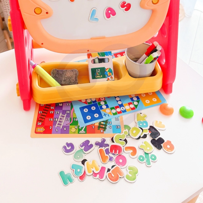 Zweiseitige magnetische Tafel zum Zeichnen und Lernen von Zahlen und Buchstaben WOOPIE