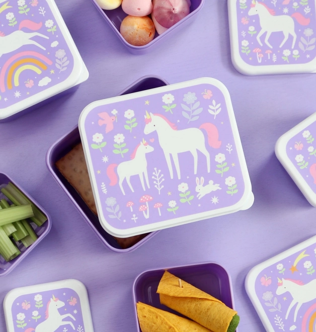 Süße Lunchboxen Einhorn und Regenbogen