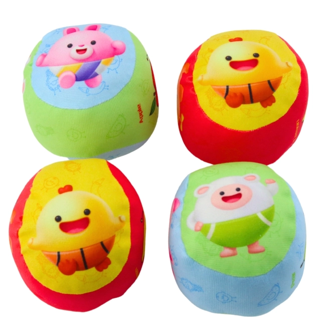 Set aus weichen Bällen für Kinder mit Fruchtmotiven