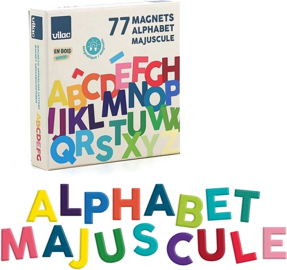 Vilac Holz-Magnetalphabet Großbuchstaben