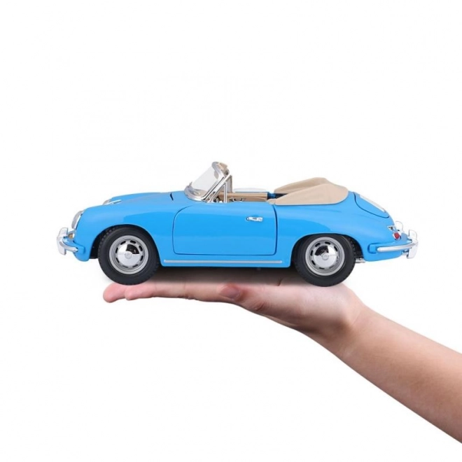 Porsche 356B Cabriolet Modellauto Blau