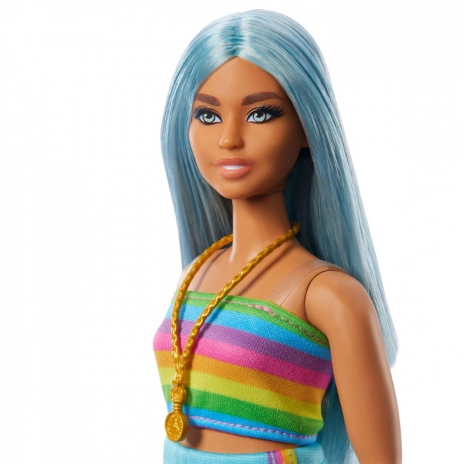 Barbie Puppe mit Regenbogen Top und Rock