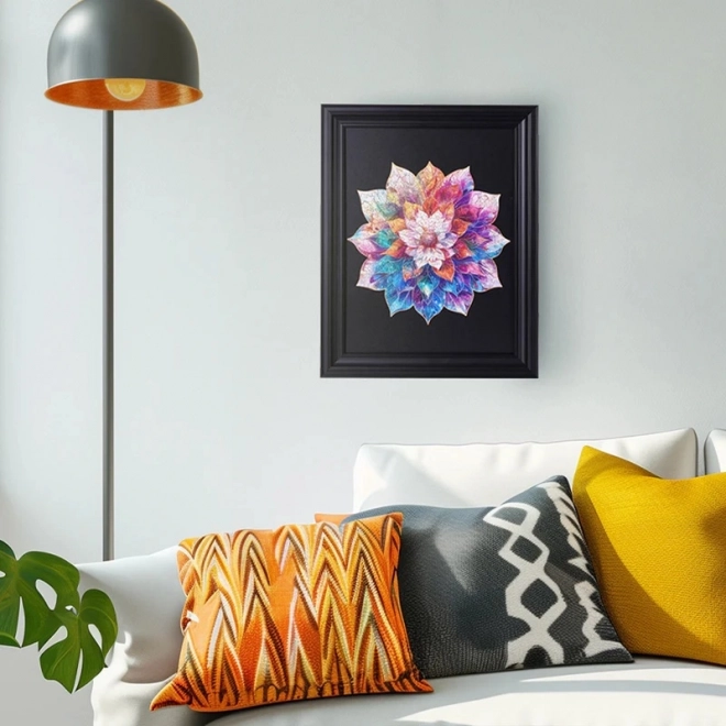 Holzpuzzle Blumenmandala