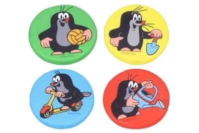 Fliegende Scheibe mit Maulwurf-Motiv
