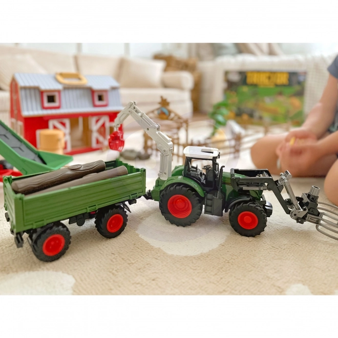 Woopie Bauernhof-Spielset mit Traktor und Anhänger