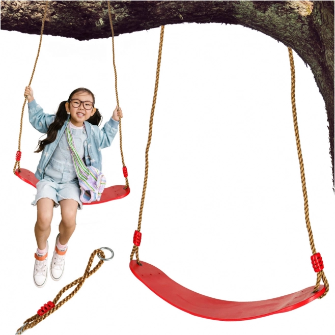 Gartenschaukel für Kinder, flach, widerstandsfähig, rot