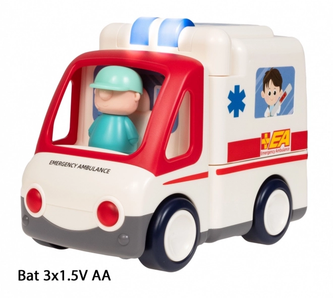 Ambulanz mit Musik und Licht