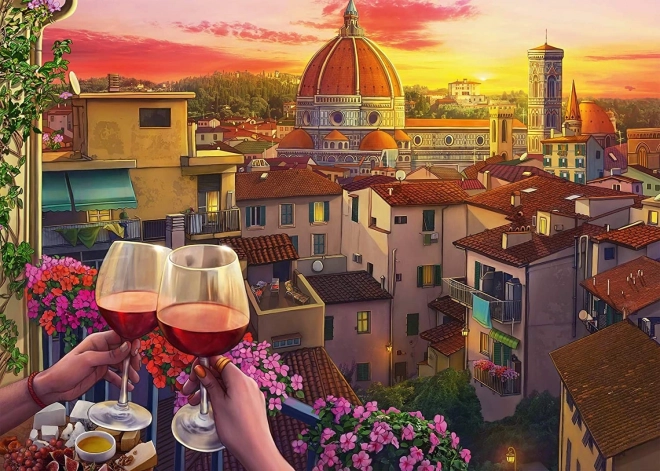 Puzzle Ravensburger Gemütliche Orte: Terrasse in Florenz XXL 500 Teile