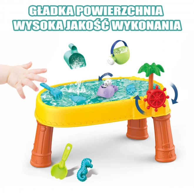 Wasserspieltisch 2-in-1 Sandkasten Piratenschiff