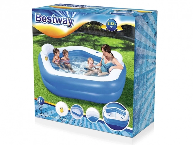 Bestway Familienplanschbecken 213 x 206 x 69 cm