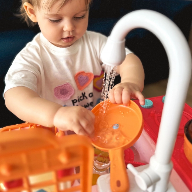 Woopie Kinderküche mit Spüle Rosa