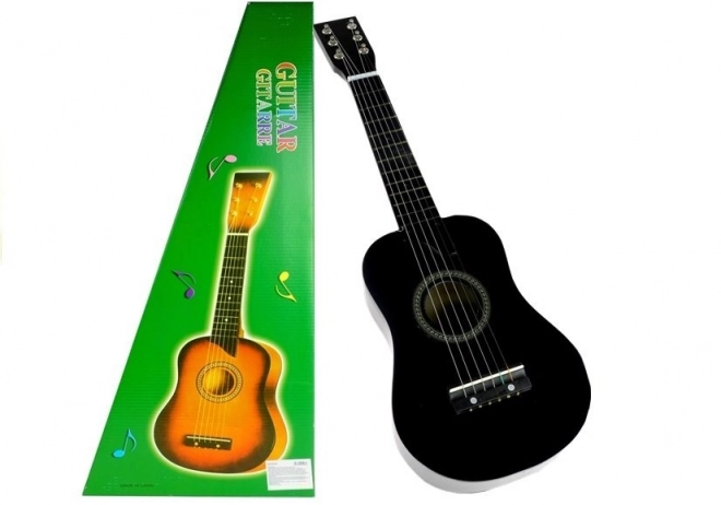 Klassische Schwarze Holzgitarre für Kinder 60 cm