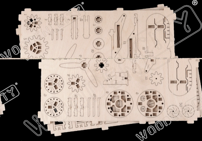 Holzpuzzle 3D-Doppeldecker