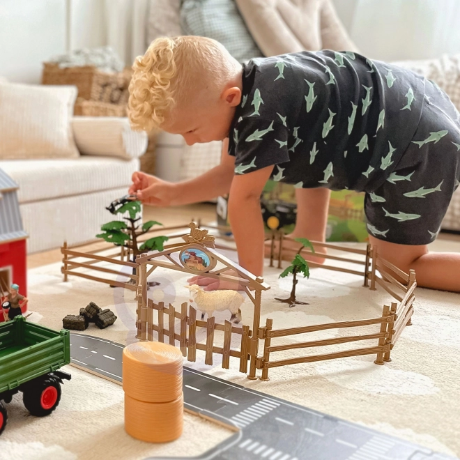 Woopie Bauernhof-Spielset mit Traktor und Anhänger