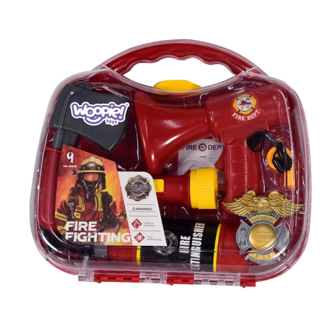 Feuerwehr-Koffer-Set mit Feuerlöscher - 7 Teile