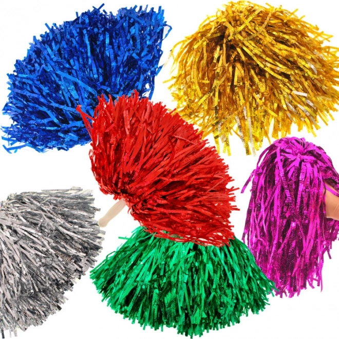 Bunte Cheerleader-Pompons 2er-Set