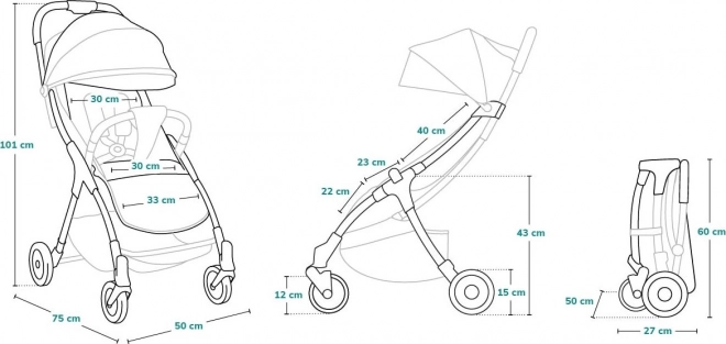 LIONELO Sportkinderwagen Julie One Tropisches Grün