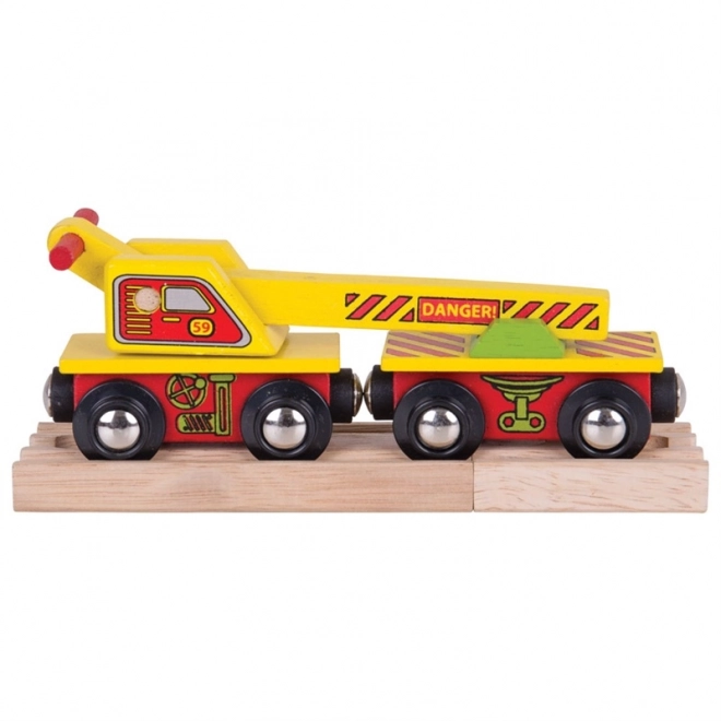 Bigjigs Rail Waggon mit Kran