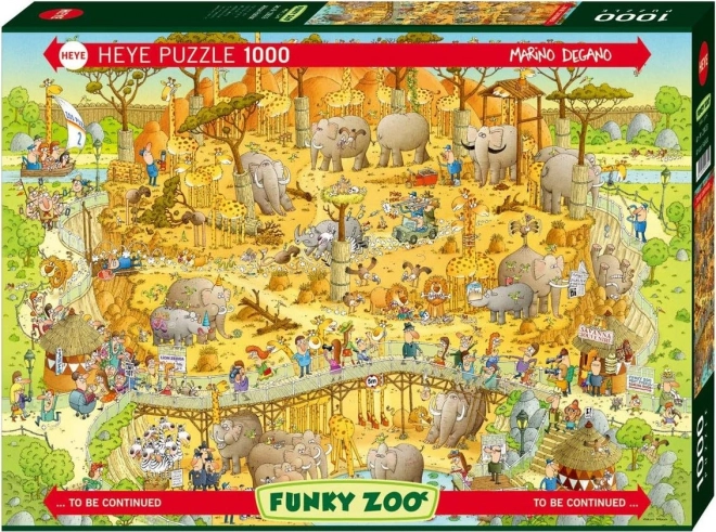 Heye Puzzle Verrückter Zoo: Afrikanische Ausstellung 1000 Teile