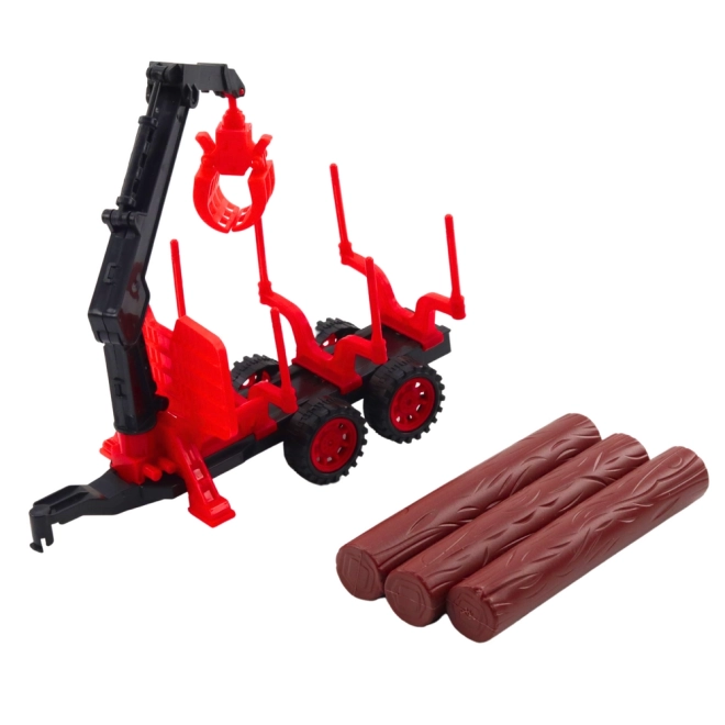 Traktor mit HDS-Anhänger für Holzbearbeitung