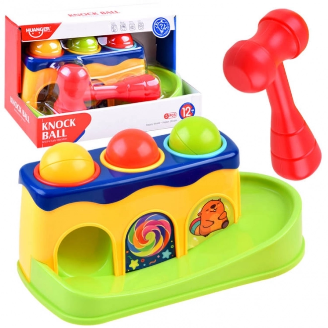 Bunter Hammer Steckspiel mit Bällen