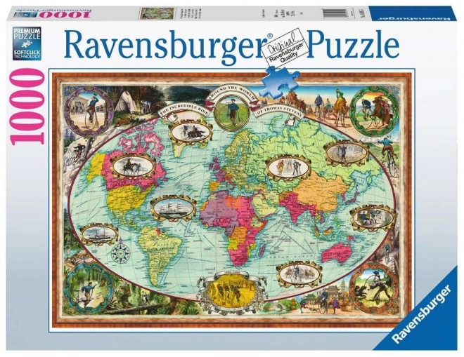 Ravensburger Puzzle Weltreise mit dem Fahrrad 1000 Teile