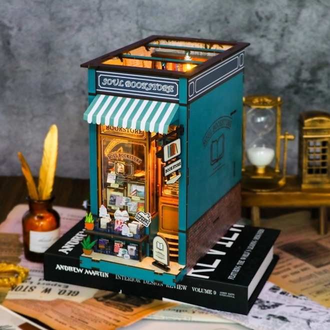 Buchstütze Bücherladen der Seele – Bausatz für Kinder