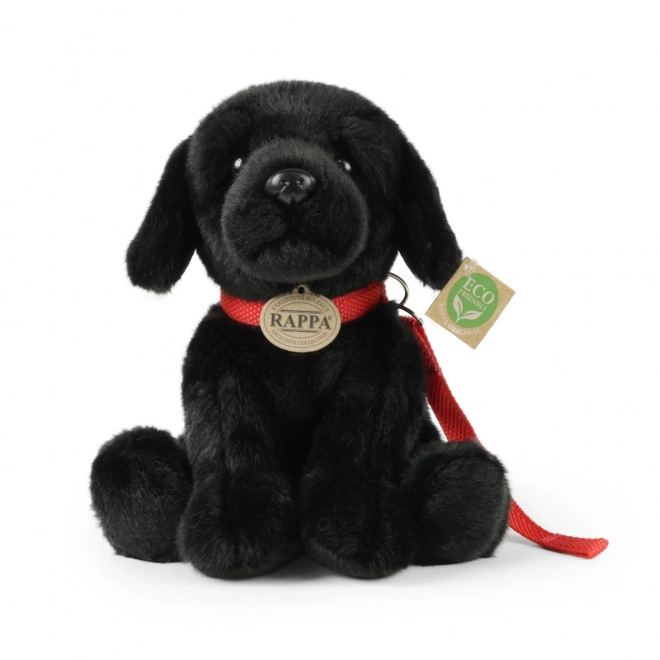 Plüsch Labrador Schwarz mit Leine