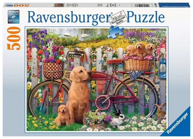 Ravensburger Puzzle Süße Hunde im Garten 500 Teile