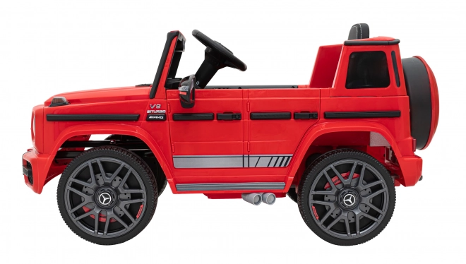 Mercedes AMG G63 für Kinder Rot + Fernbedienung + MP3 LED + Langsamer Start + EVA + Gurte