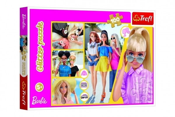 TREFL Barbie Glitzer Puzzle 100 Teile