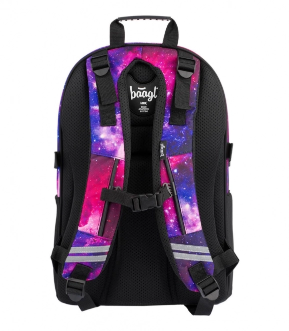 BAAGL Skate Galaxy Schulset: Rucksack, Federmäppchen, Turnbeutel