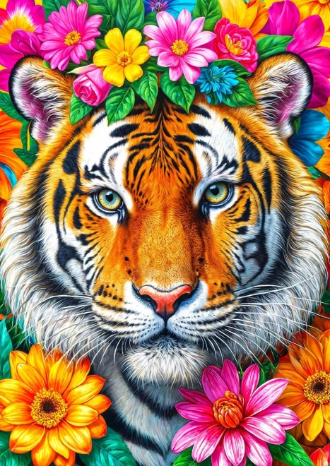 ENJOY Puzzle Streifen und Blumen 1000 Teile