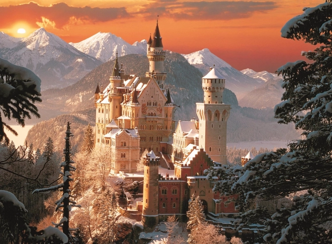 Winterliches Schloss Neuschwanstein Puzzle 3000 Teile