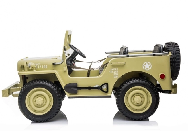 Kinder Elektrowagen Khaki