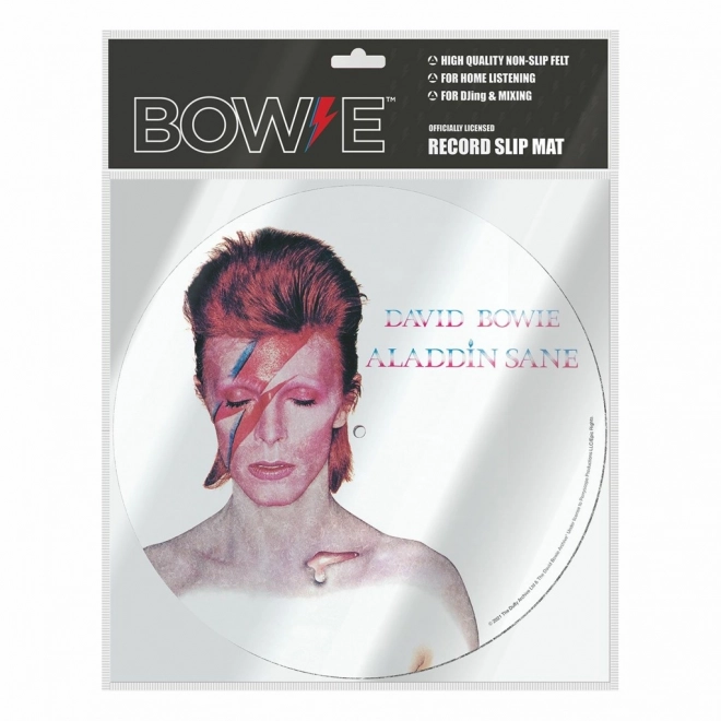 Schallplattenmatte mit David Bowie Motiv