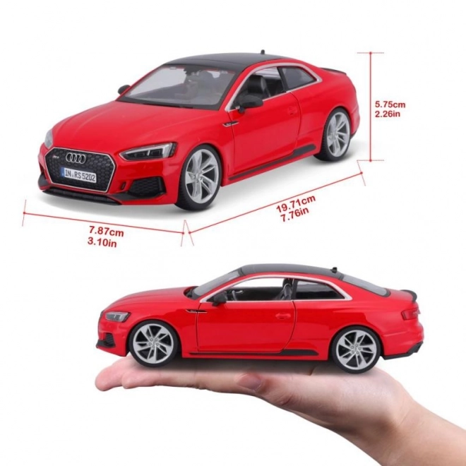 Metallmodell Audi RS 5 Coupé Rot 1/24