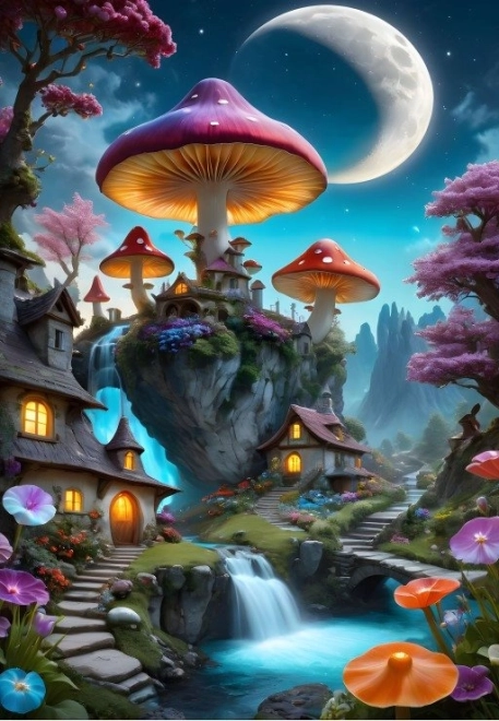Puzzle Pilzstadt 1000 Teile