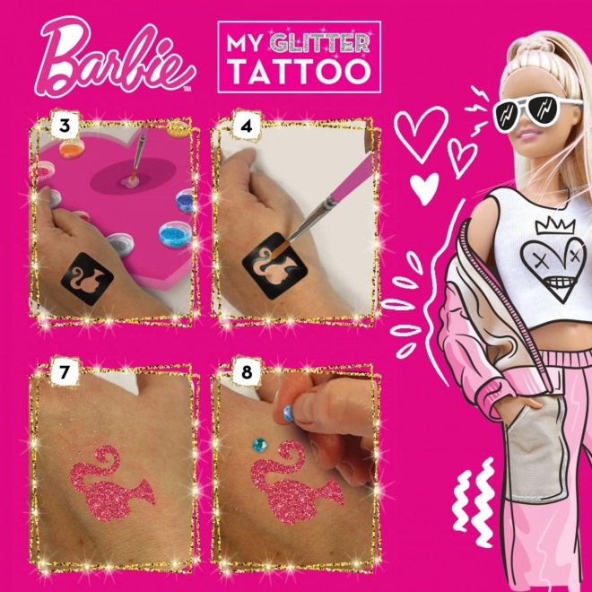 Glitzer-Tattoos Barbie