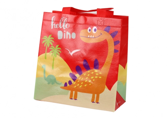 Geschenktasche Dinosaurier Rot