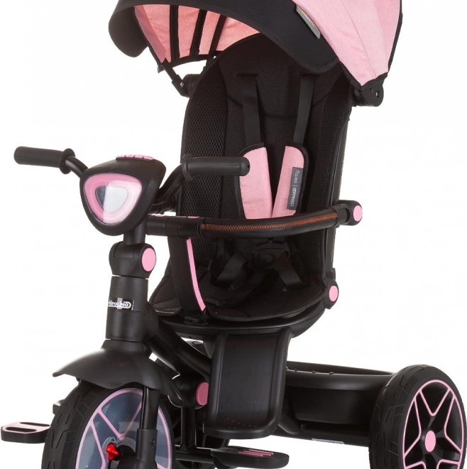 Dreirad mit Verdeck und Musikbox Chipolino Derby 2v1 Flamingo